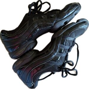 BLOCH JAZZ DANCE SHOES BLACK Dance Leather & Mesh Lace-up, Split Sole. 9